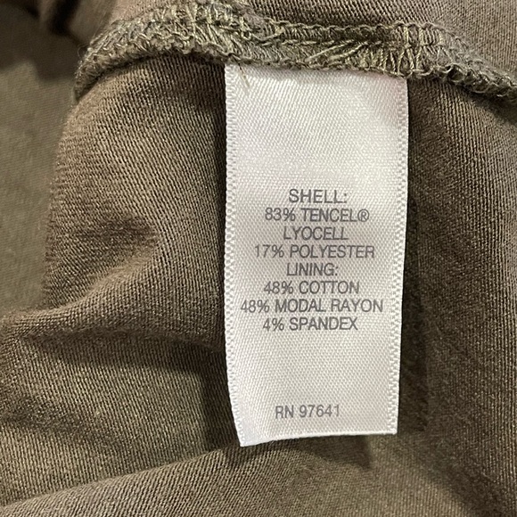 Purejill J.Jill Caper Olive Green Textured Lagenlook Dress Size XS Petite - Picture 4 of 5